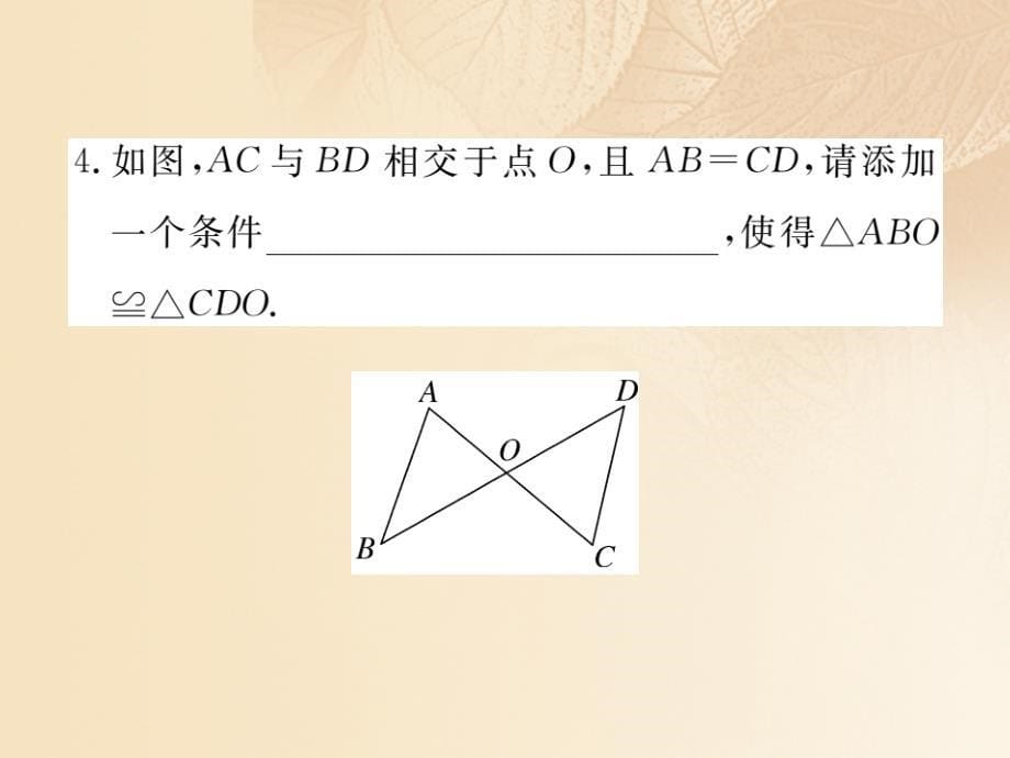 通用2018-2019学年八年级数学上册2.5全等三角形第4课时全等三角形的判定aas作业课件1新版湘教版_第5页