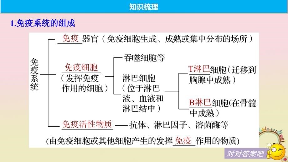 2019届高考生物一轮复习第八单元生物个体的稳态第26讲免疫调节对人体稳态的维持备考一体课件苏教版_第5页