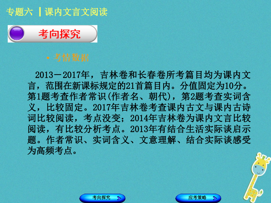 吉林专版2018年中考语文第二篇阅读专题六课内文言文阅读复习课件_第2页