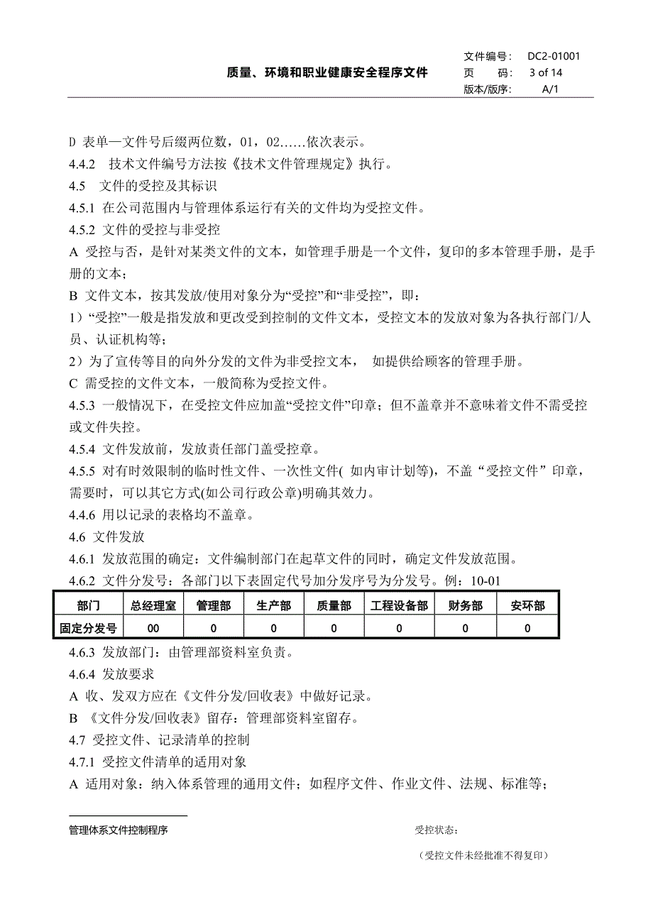 DC2-01001  管理体系文件控制程序_第3页