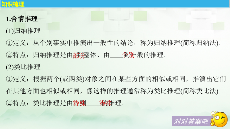 （江苏专用）2018版高考数学大一轮复习第十二章推理与证明、算法、复数12.1合情推理与演绎推理课件(文科)苏教版_第4页