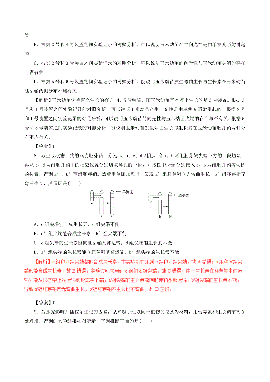 2017年高考生物深化复习+命题热点提分专题12植物生命活动的调节_第4页