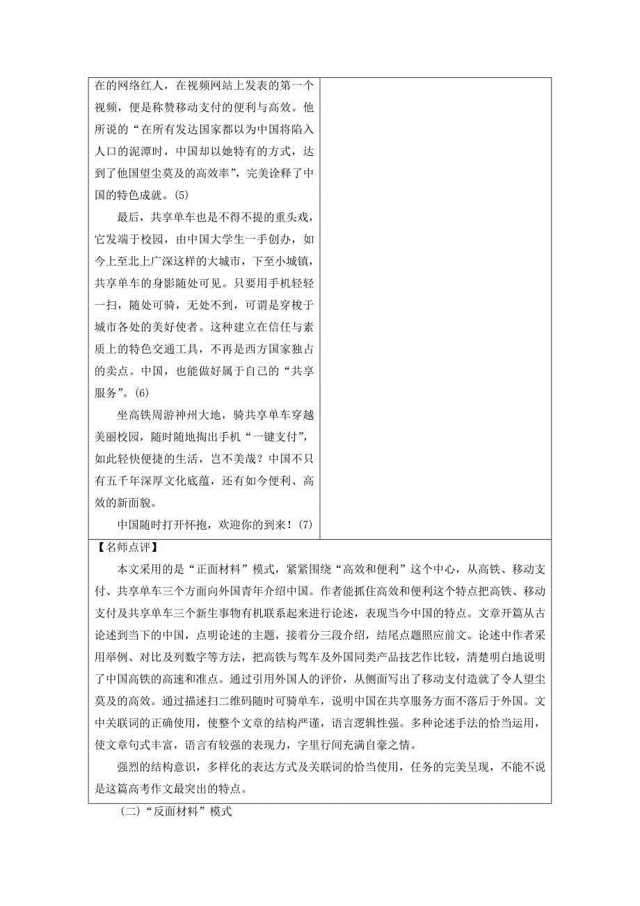 2019高考语文一轮总复习第六部分作文2第二章胸中有丘壑，笔下有山谷（整篇模式构建篇）第一节任务驱动型作文常用结构模式构建教师用书_第5页