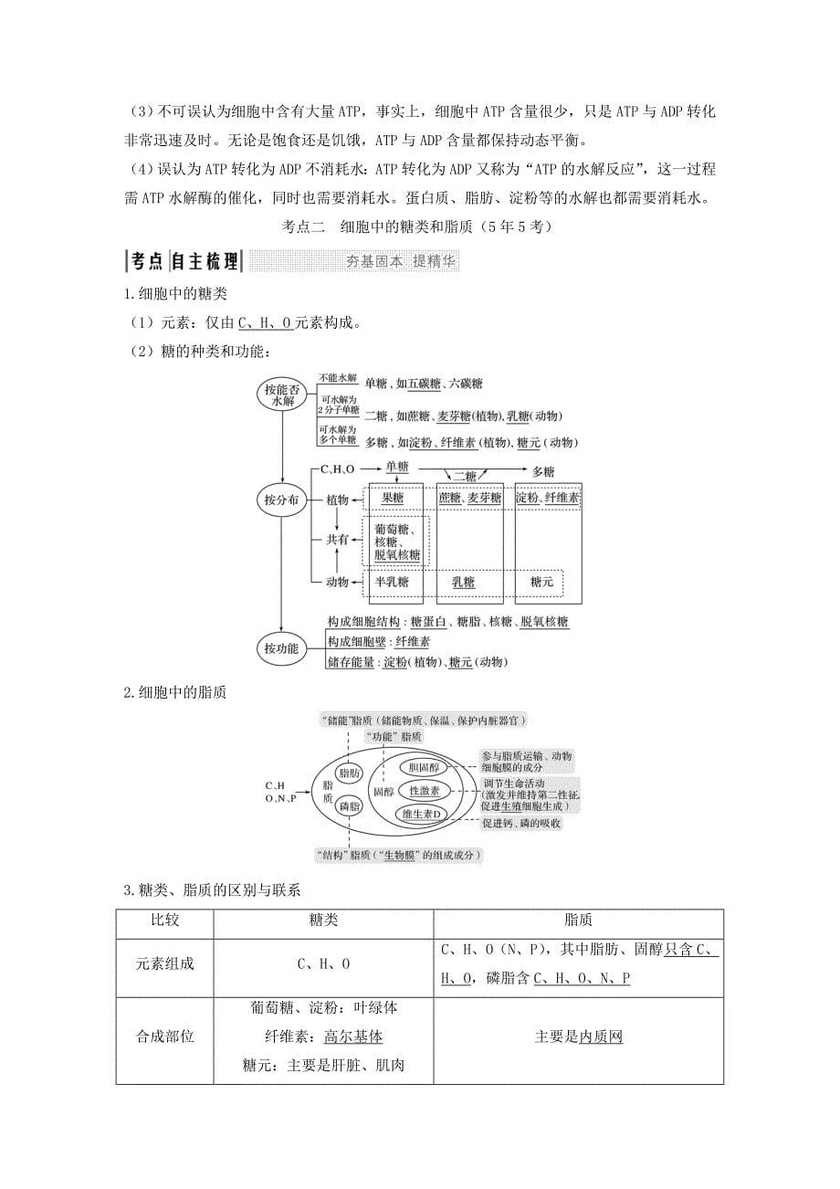 2019版高考生物一轮复习 第四单元 细胞的能量供应与利用 第7讲 细胞中的能源 从化学能到生物能创新备考学案 中图版_第5页