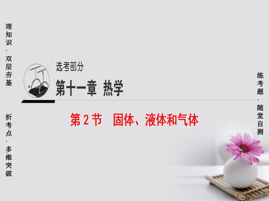 （江苏专用）2018届高三物理一轮复习选考部分第11章热学第2节固体、液体和气体课件_第1页