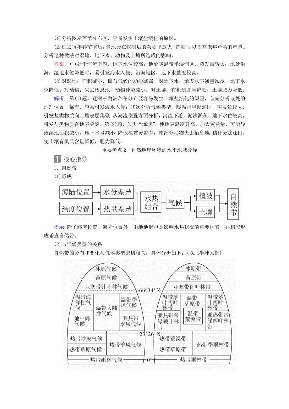 (全国通用)2018年高考地理二轮复习第一篇专题与热点专题一自然地理事物的特征、规律、原理第5讲地理环境的整体性与差异性教学案_第5页