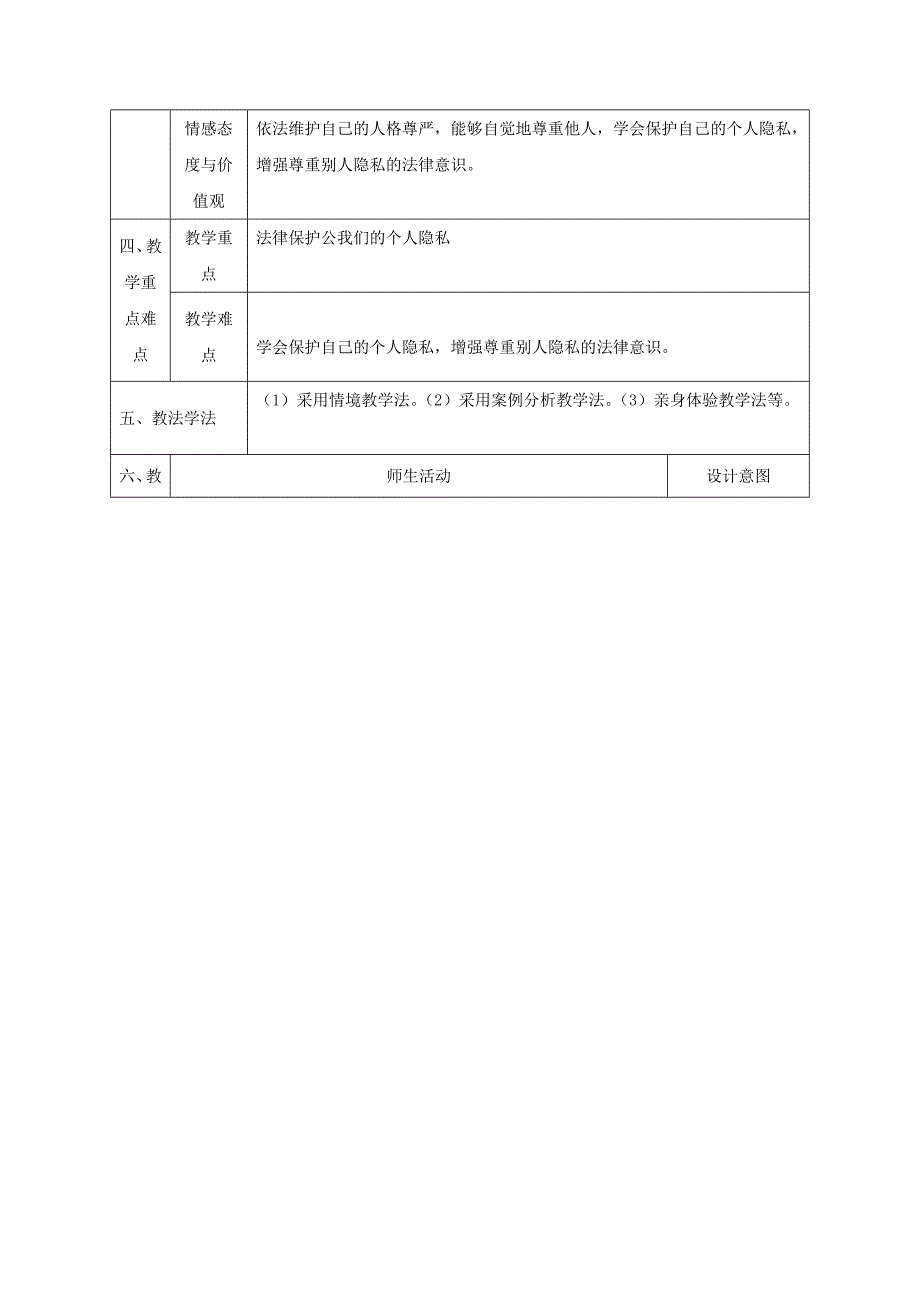 八年级政治上册第四单元我们依法享有人身权、财产第八课伴我们一生的权利第二框法律保护我们的人格尊严教案鲁教版_第2页