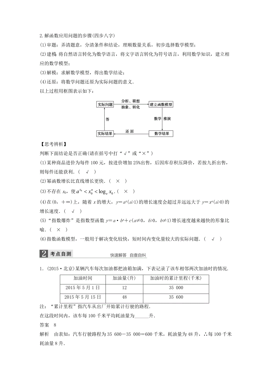 （江苏专用）2017版高考数学一轮复习 第二章 函数概念与基本初等函数i 2.9 函数模型及其应用 文_第2页