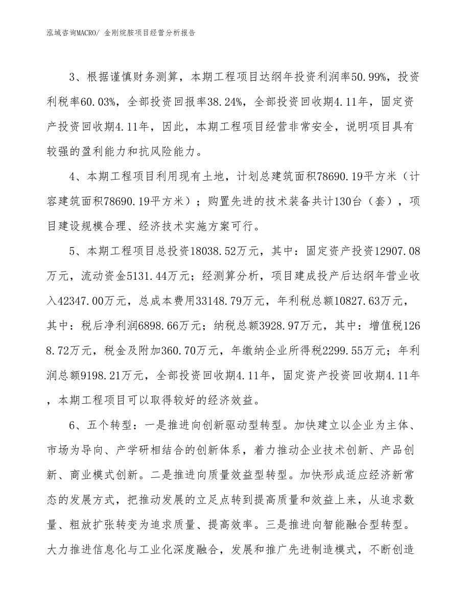 金刚烷胺项目经营分析报告_第5页