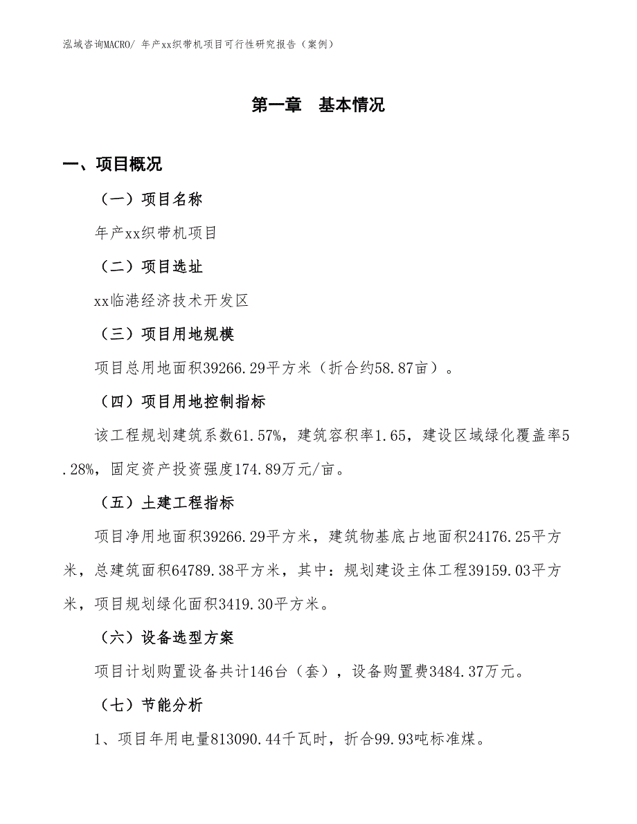 年产xx织带机项目可行性研究报告（案例）_第4页