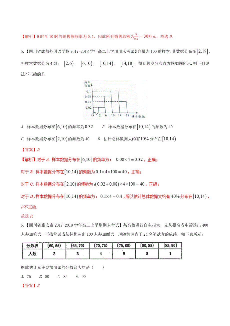 2018版高中数学专题02频率分布直方图及其应用分项汇编含解析新人教a版_第3页