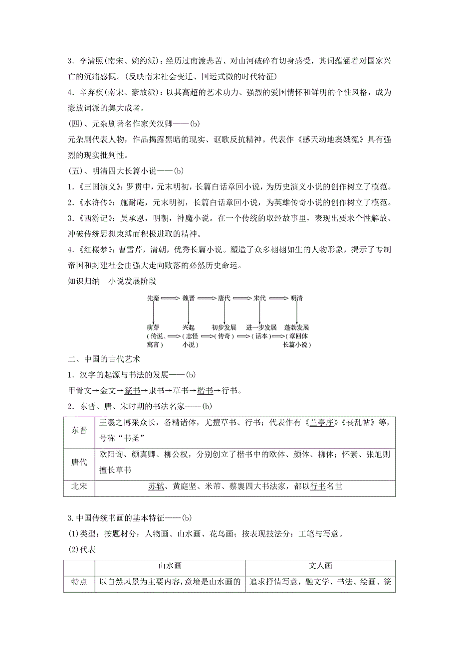 2018版高考历史总复习专题16古代中国的科学技术与文化考点44古代中国的文学与艺术_第2页