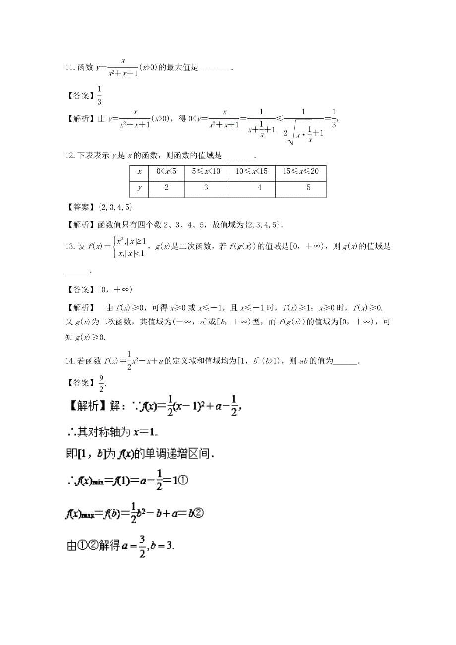 江苏版2018年高考数学一轮复习专题2.10函数最值练_第5页