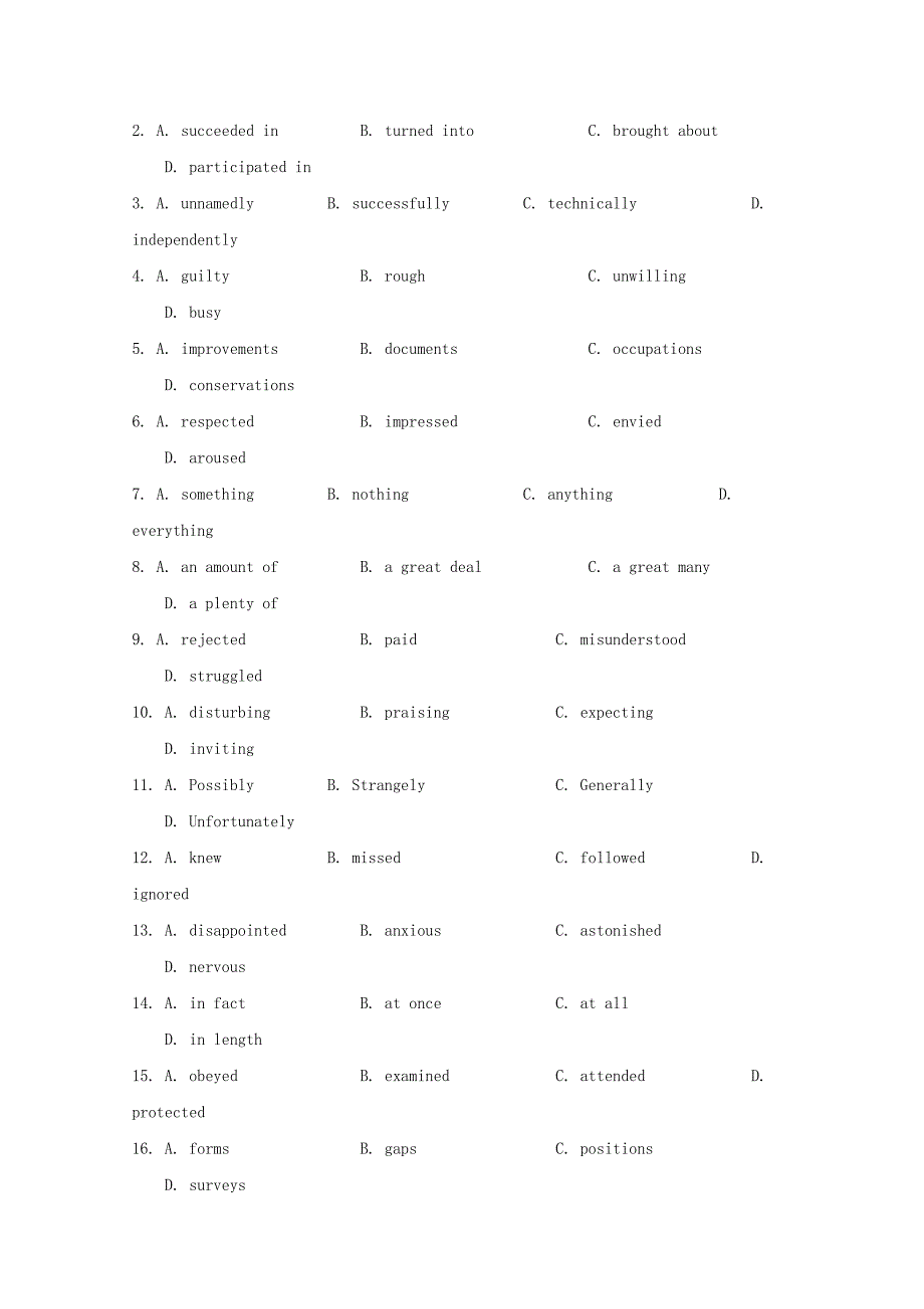 2017-2018学年高中英语每日一题第3周每周一测含解析新人教版_第2页