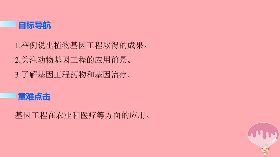 2017_2018学年高中生物专题1细胞工程1.3基因工程的应用课件新人教版选修320171228254_第2页