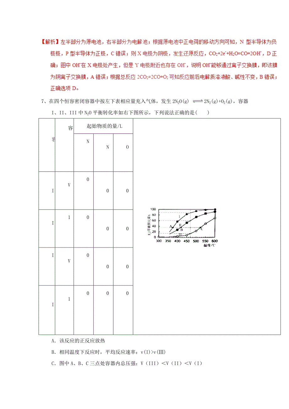 2018高考化学三轮冲刺选择题精选试题(2)_第4页