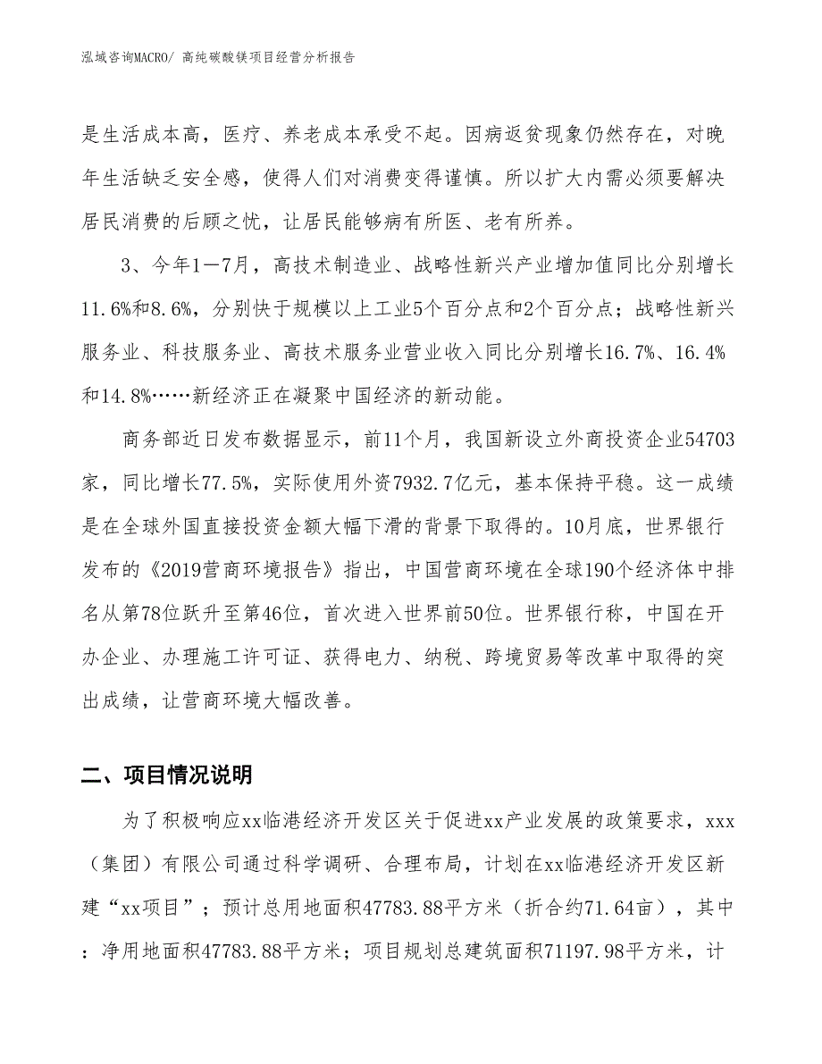 高纯碳酸镁项目经营分析报告_第2页