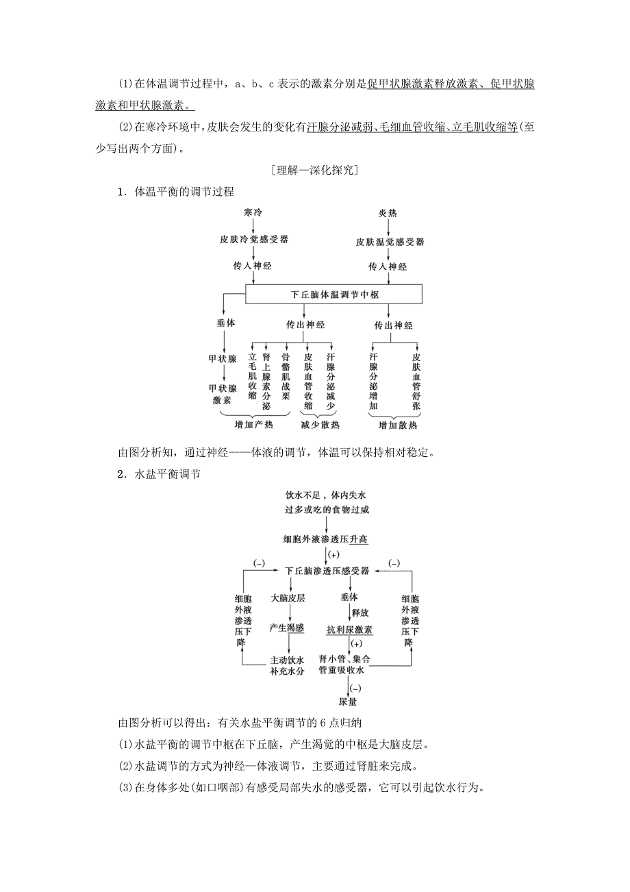 2019版高考生物一轮复习第8单元生物个体的稳态第2讲体温调节水和无机盐调节血糖调节学案苏教版_第3页