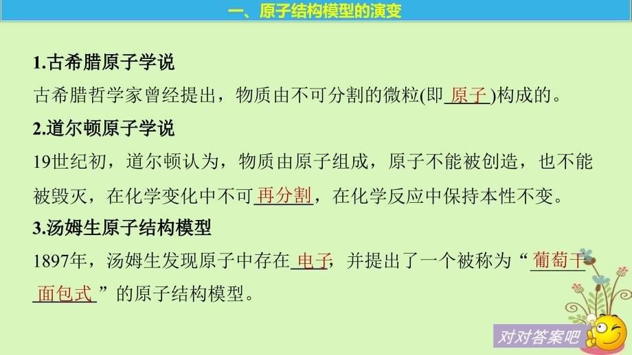 2018版高中化学专题1化学家眼中的物质世界第三单元人类对原子结构的认识课件苏教版必修12018042619_第5页