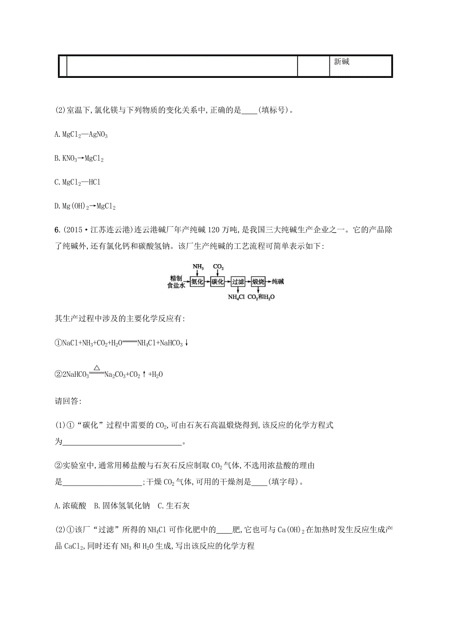 （江西专用）2016中考化学总复习 专题1 生活中常见的化合物试题_第4页