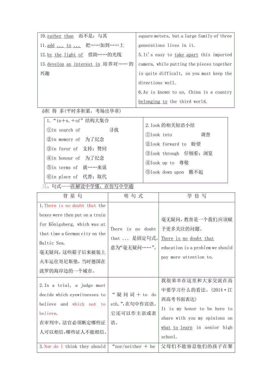 2018届高三英语一轮复习 unit 1 cultural relics教师用书 新人教版必修2_第3页