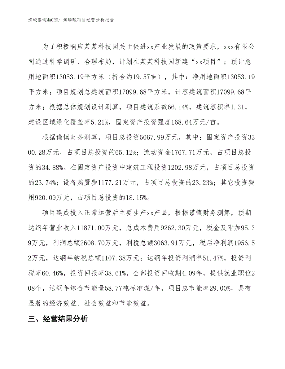 焦磷酸项目经营分析报告 (1)_第3页