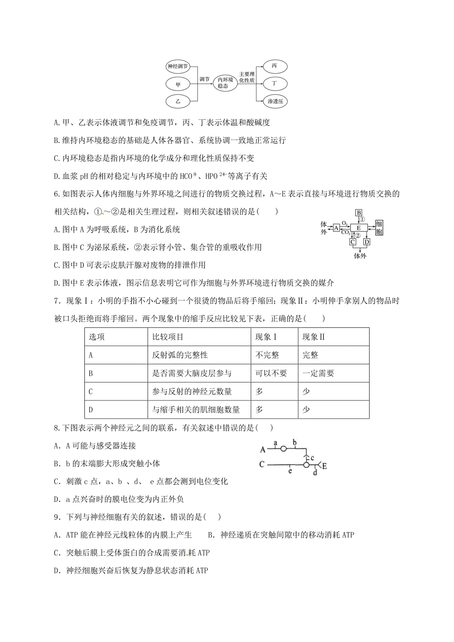 山东省临沂市蒙阴县2016-2017学年高一生物下学期第一次月考3月试题_第2页