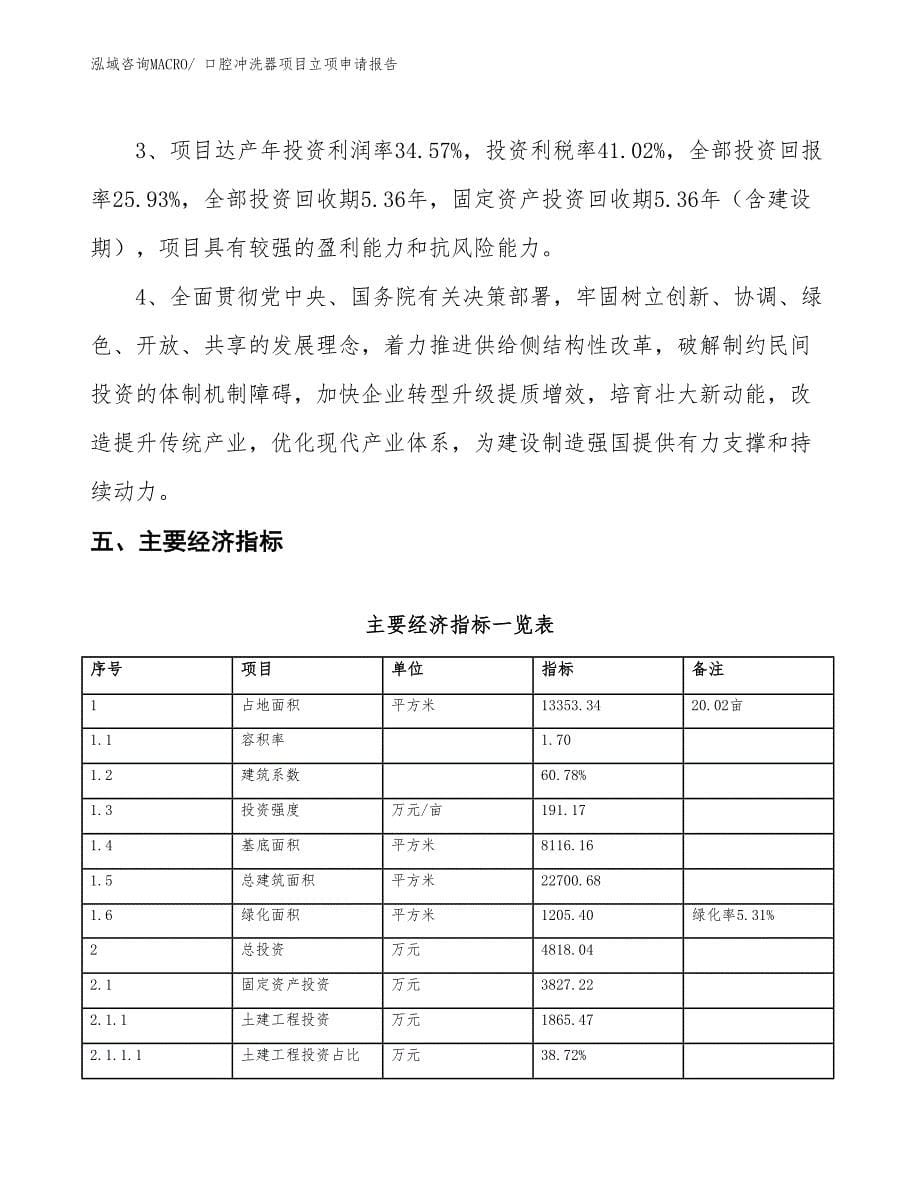 口腔冲洗器项目立项申请报告_第5页