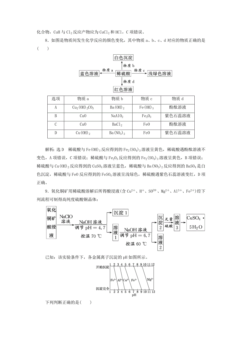 2018届高考化学总复习第3章金属及其化合物跟踪检测十一金属材料与矿物新人教版_第3页