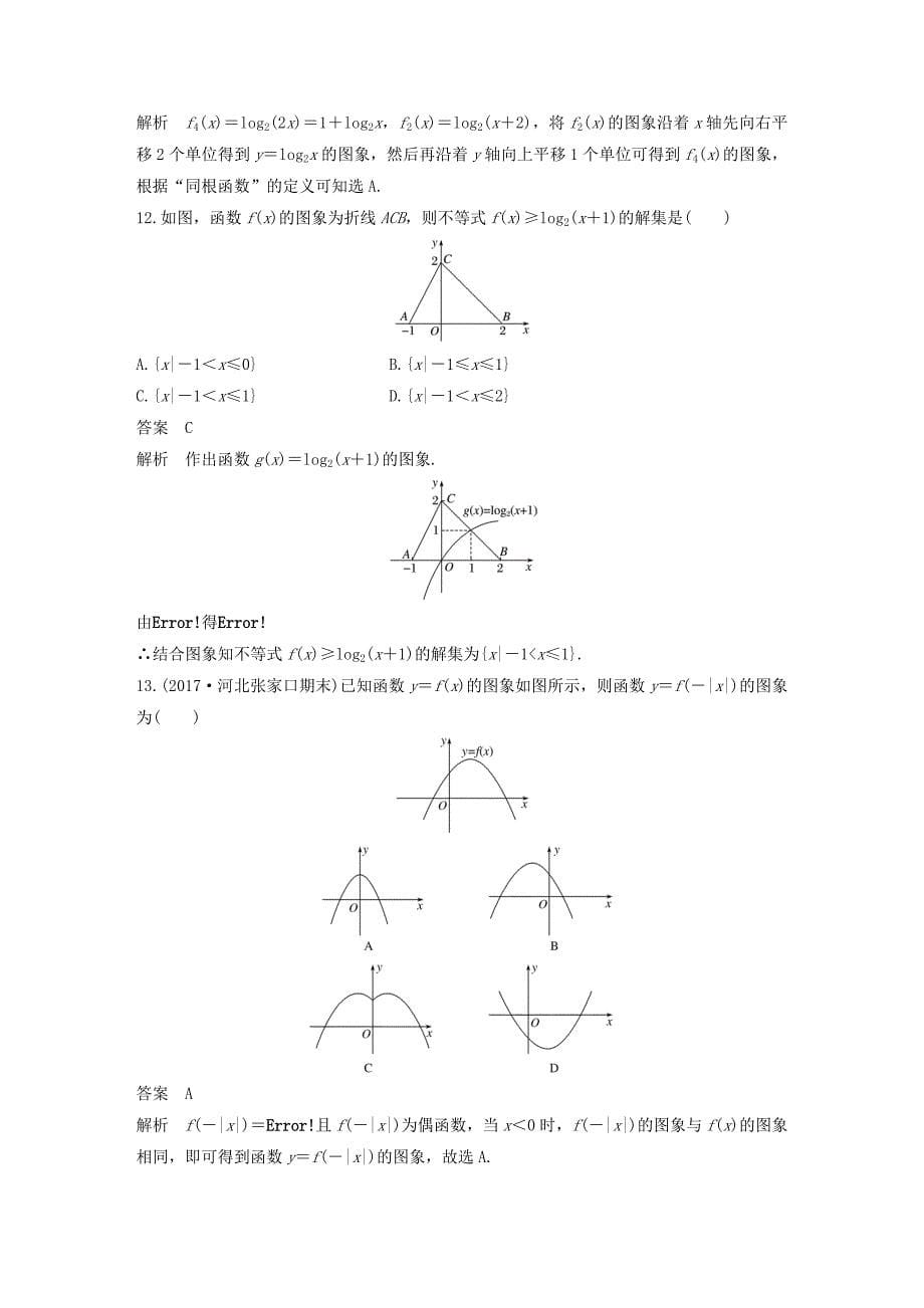 全国通用2018届高考数学二轮复习第一篇求准提速基础小题不失分第6练函数的概念图象和性质练习文_第5页