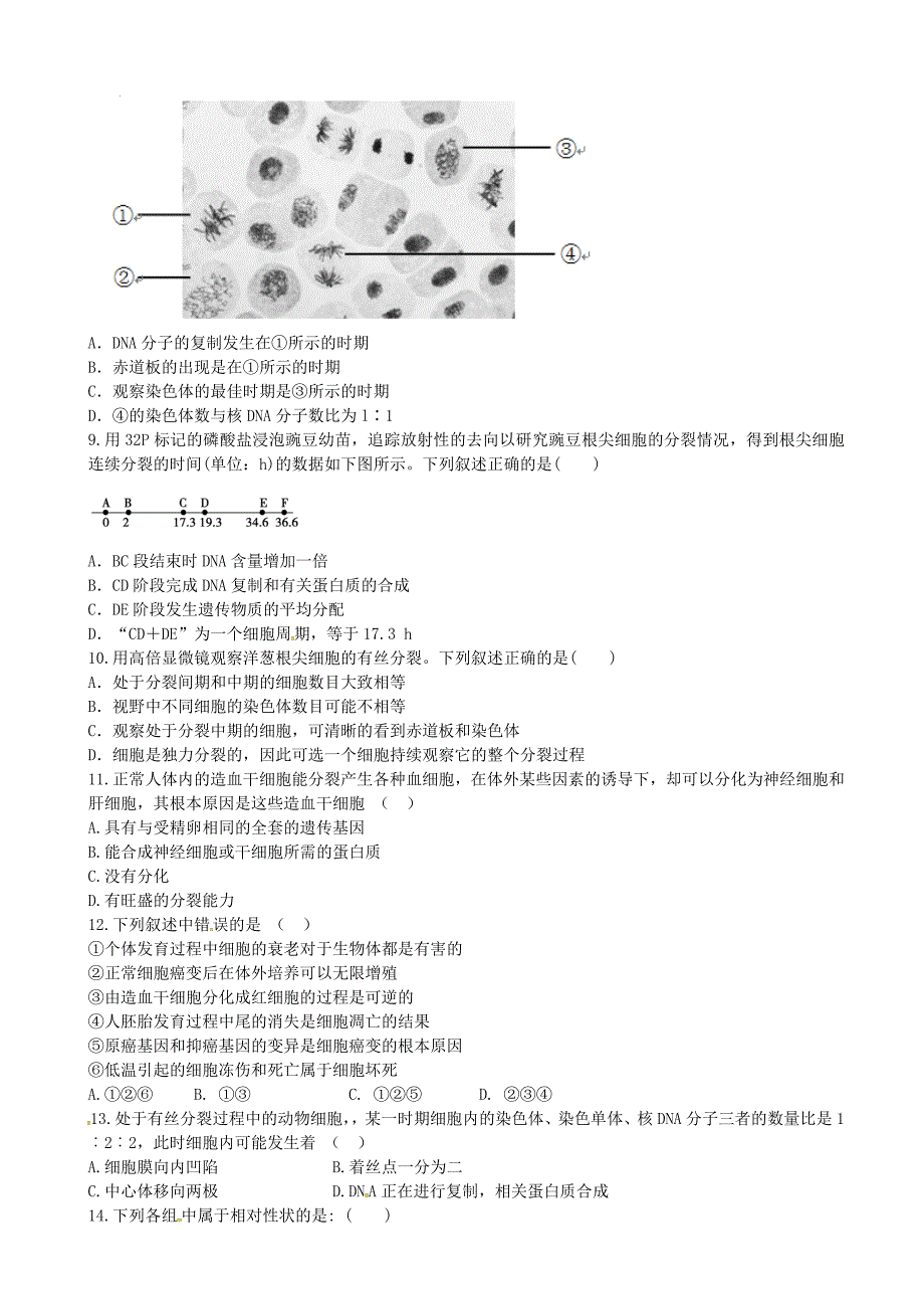 辽宁省大连市2015-2016学年高一生物下学期第一次模块考试试题_第2页