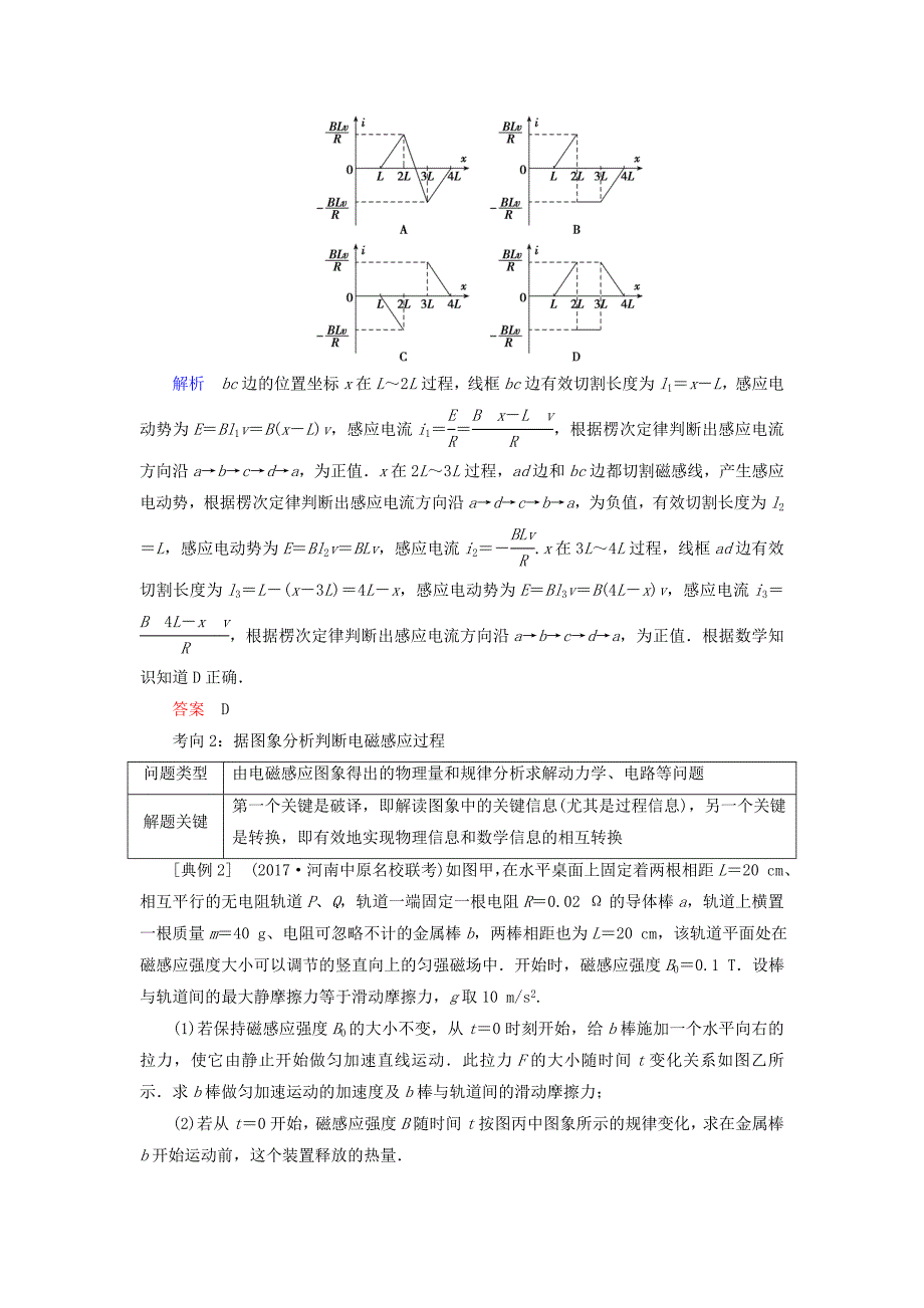 高考物理电磁感应精讲精练电磁感应的综合应用之图像问题学案_第3页