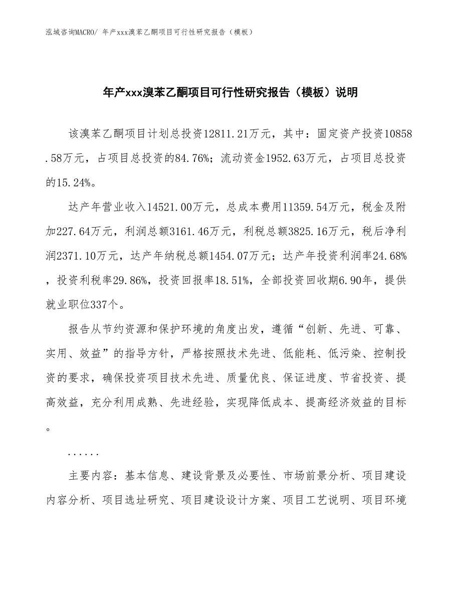 年产xxx溴苯乙酮项目可行性研究报告（模板）_第2页