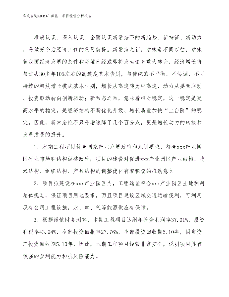 磷化工项目经营分析报告 (1)_第4页