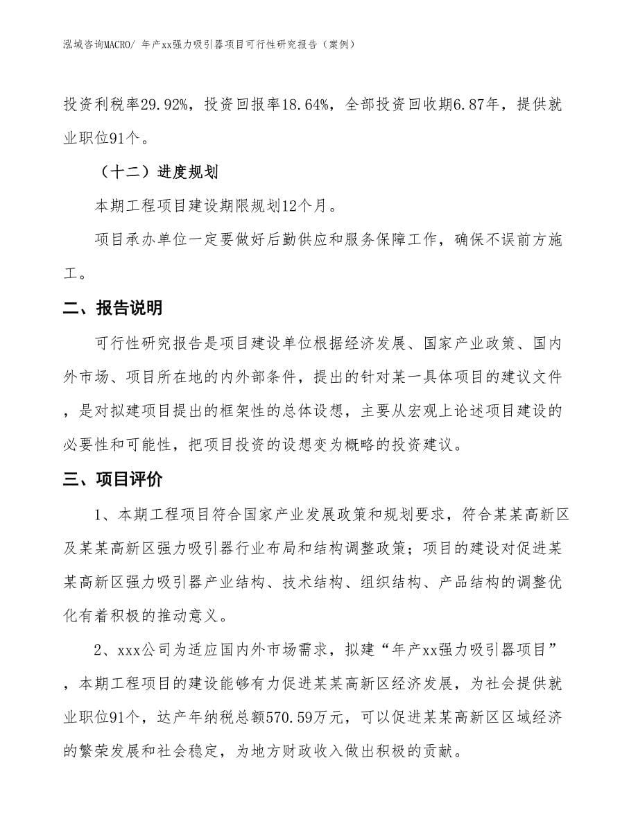 年产xx强力吸引器项目可行性研究报告（案例）_第5页