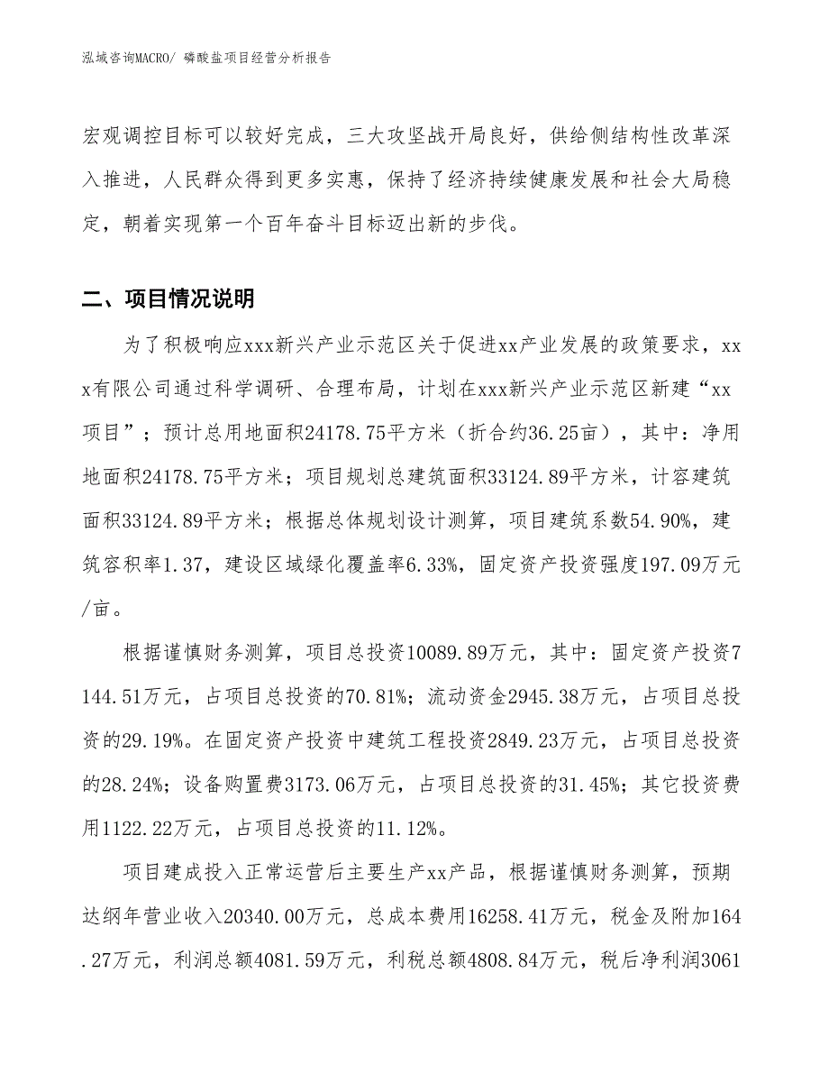 磷酸盐项目经营分析报告 (1)_第3页