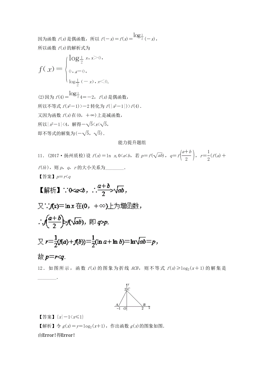 江苏版2018年高考数学一轮复习专题2.9幂函数指数函数与对数函数练_第4页