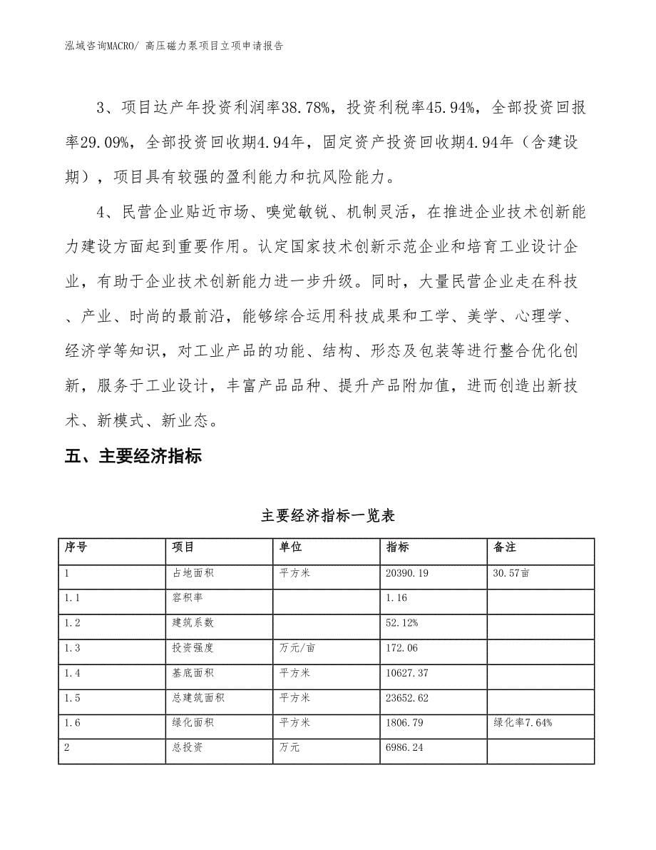 高压磁力泵项目立项申请报告_第5页