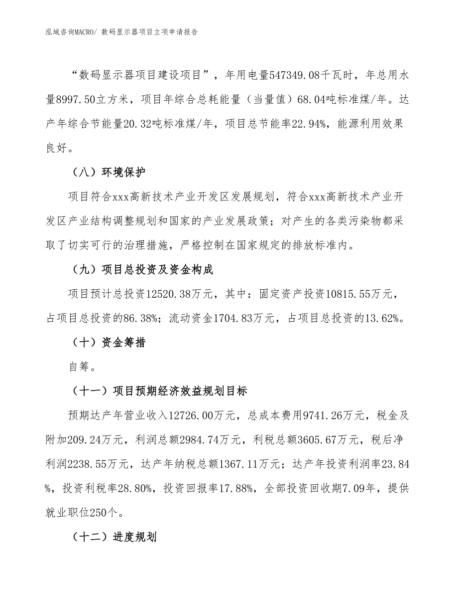 数码显示器项目立项申请报告_第3页