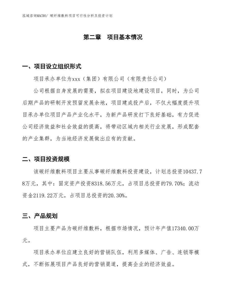 碳纤维敷料项目可行性分析及投资计划_第5页