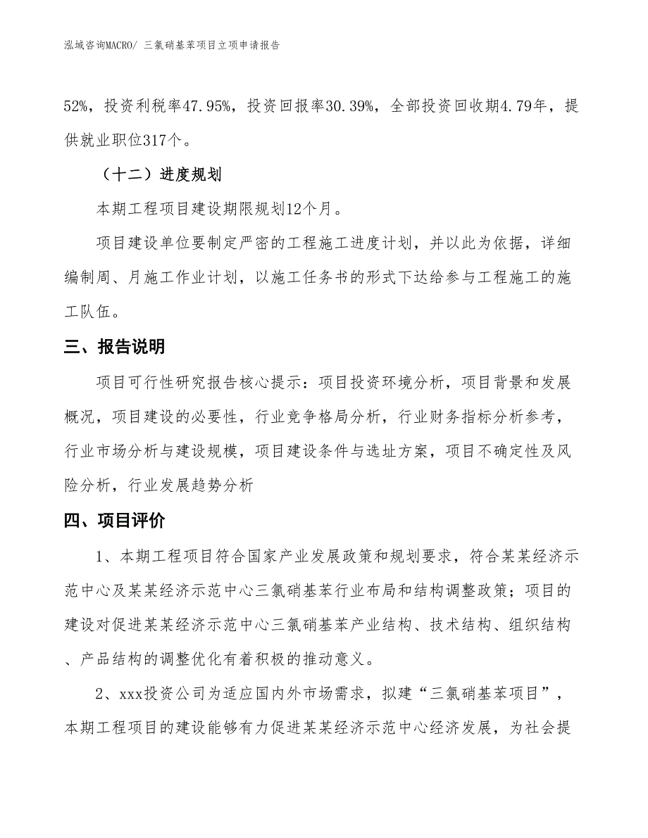 三氯硝基苯项目立项申请报告_第4页