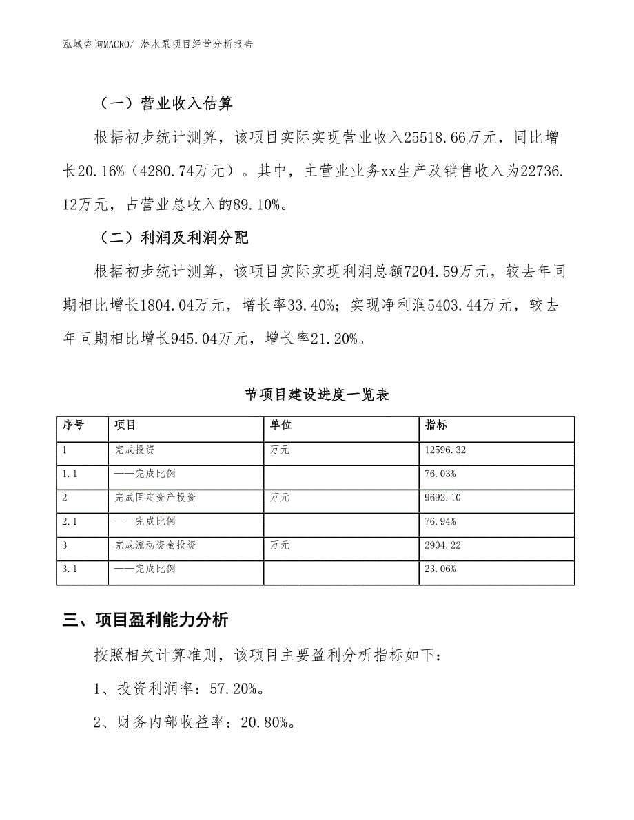 （案例）潜水泵项目经营分析报告 (2)_第5页