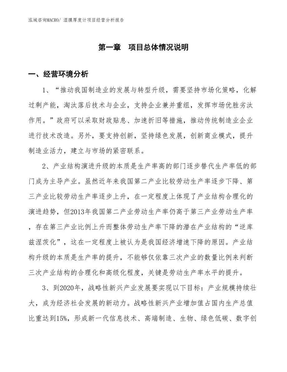 湿膜厚度计项目经营分析报告_第1页