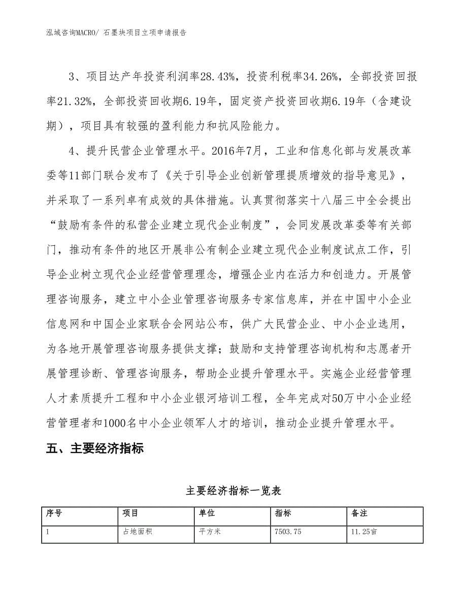 石墨块项目立项申请报告_第5页