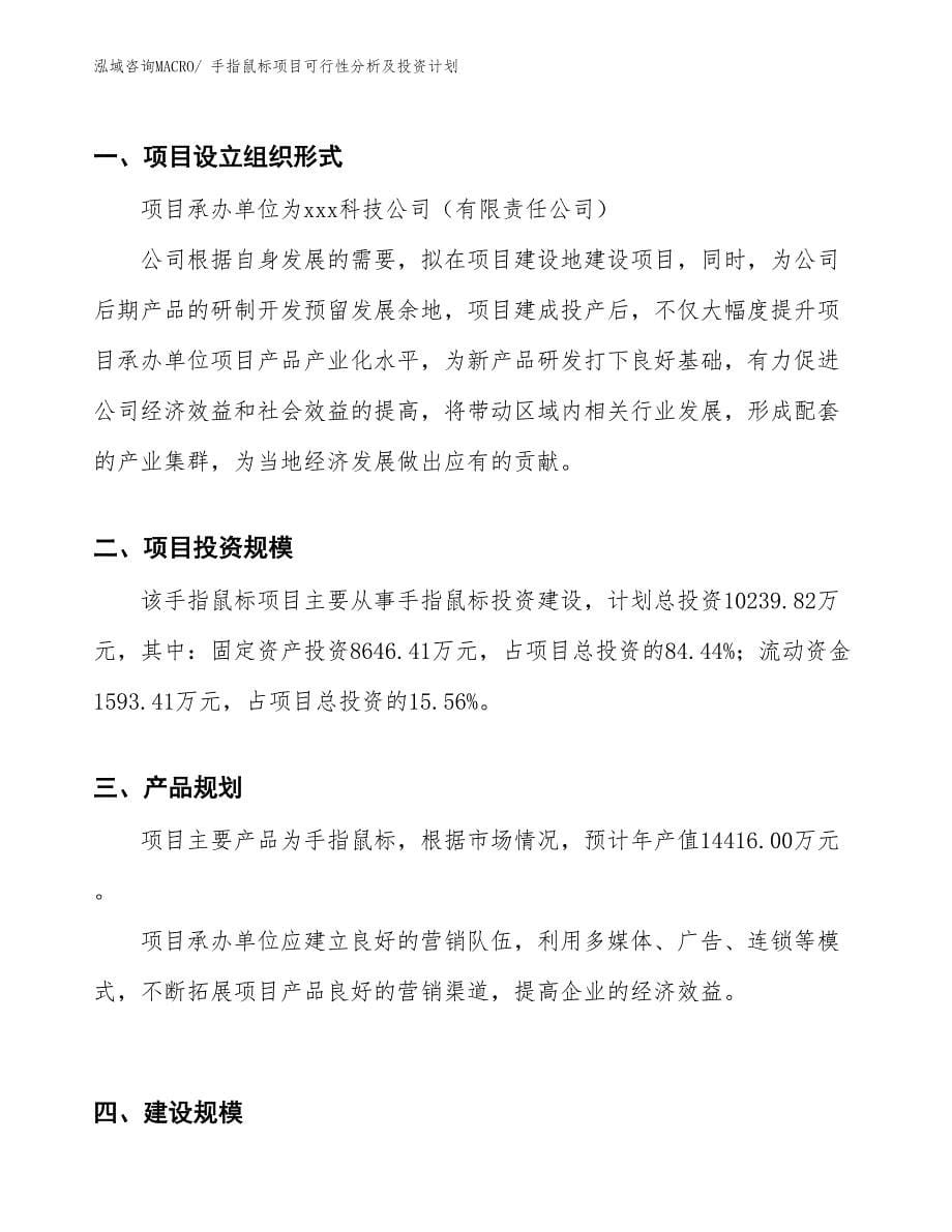 手指鼠标项目可行性分析及投资计划_第5页