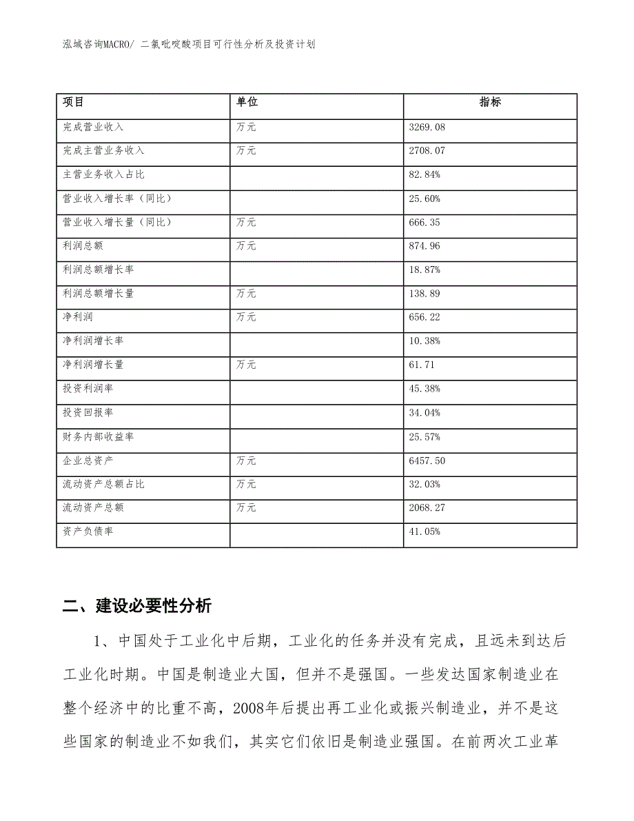 二氯吡啶酸项目可行性分析及投资计划_第2页