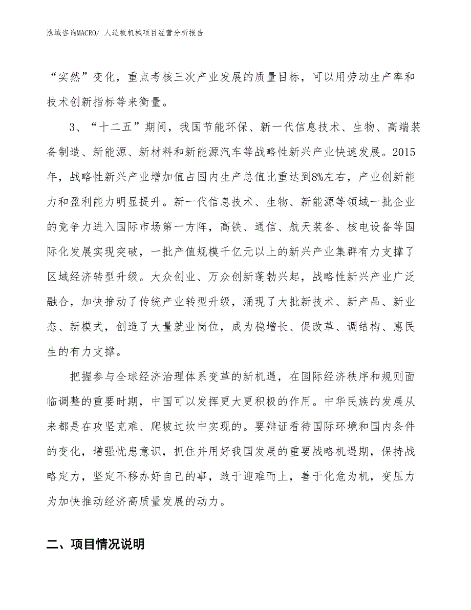 （模板）人造板机械项目经营分析报告_第2页