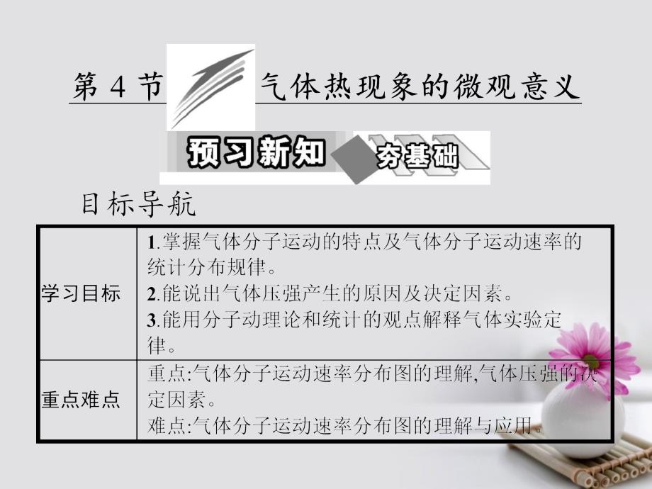 2018-2019学年高中物理第八章气体第4节气体热现象的微观意义课件新人教版_第1页