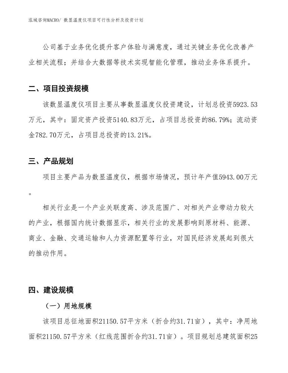 数显温度仪项目可行性分析及投资计划_第5页