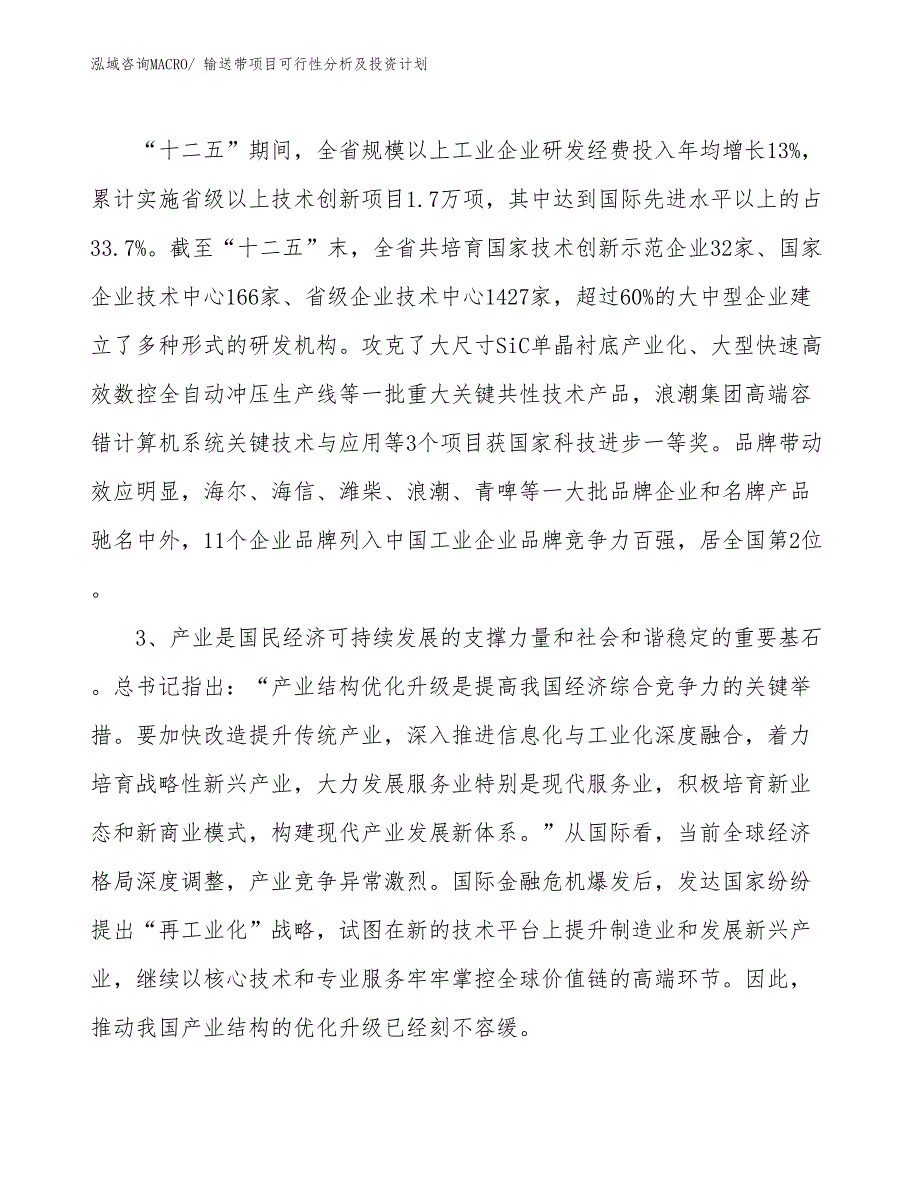 输送带项目可行性分析及投资计划_第4页